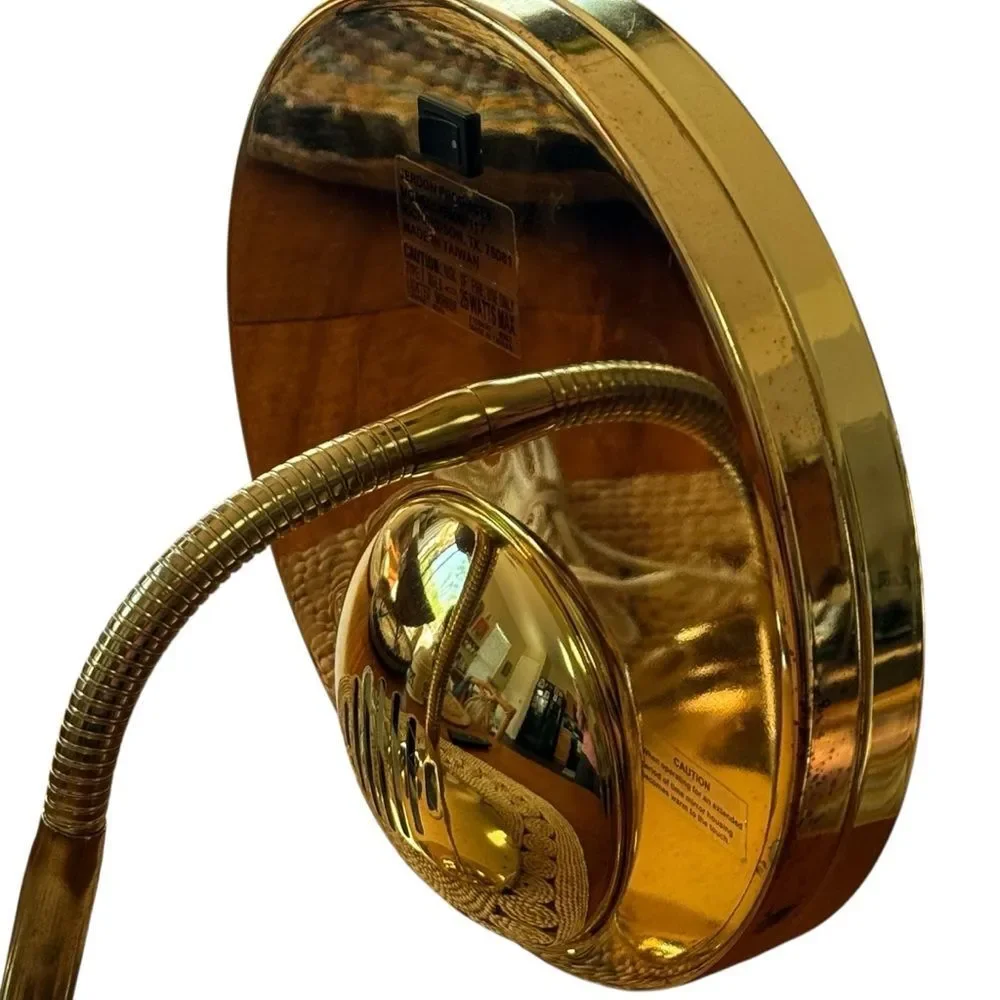 Vintage Jerdon Halo Light Plug In Vanity Mirror (Model J980G/117) Gold Tone